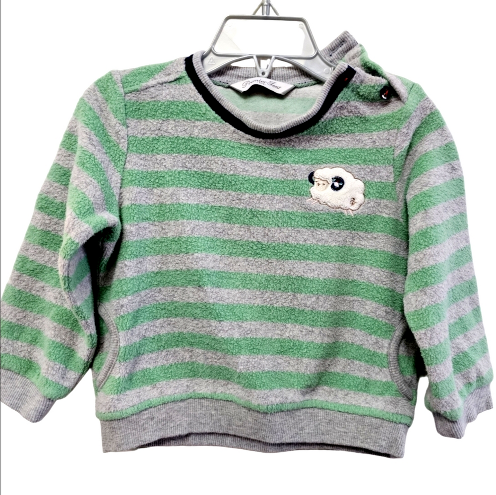 Striped Long Sleeve Sheep Sweater Korea